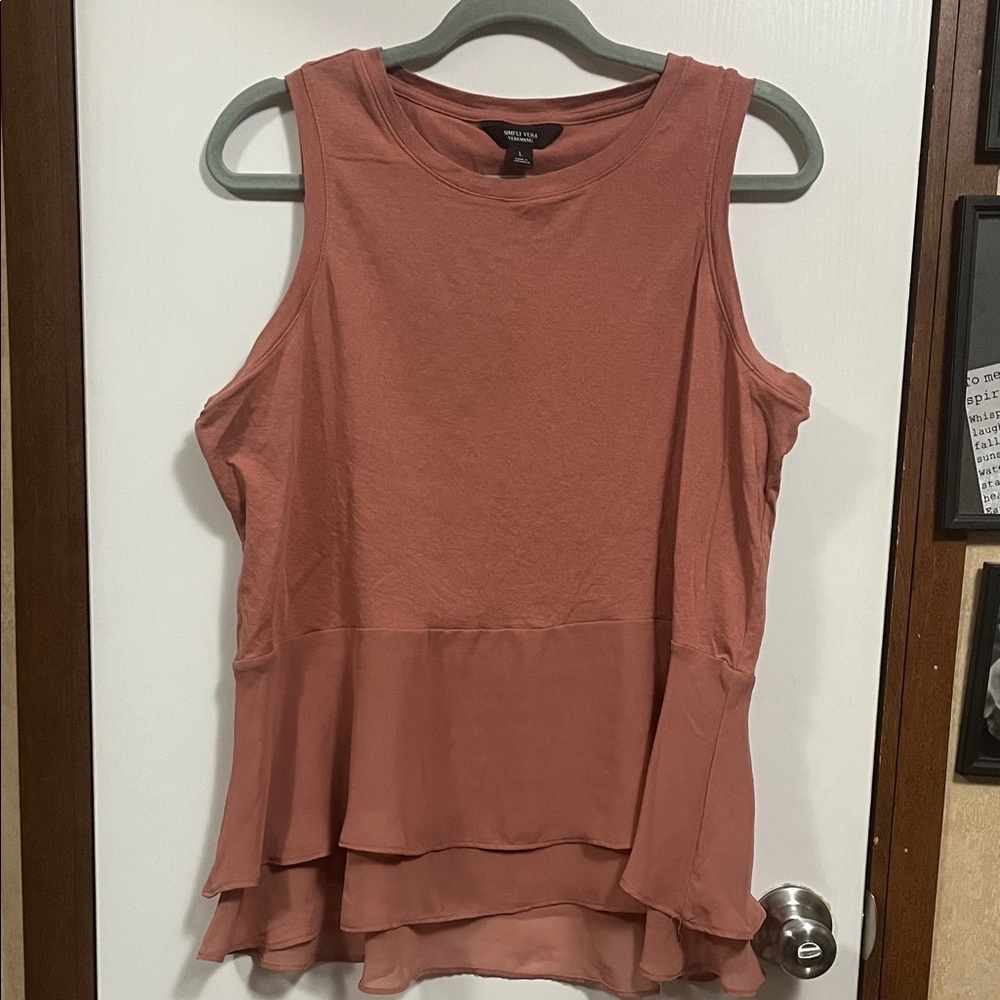Simply Vera Vera Wang Layered Tank Top - Mauve